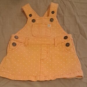 Carter's Peach Polka Dot Overall Skirt